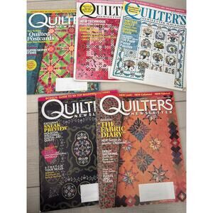Quilter’s Newsletter Magazines Lot of 5 Quilting Vintage Hobby